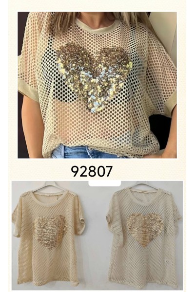 Camiseta calada corazón