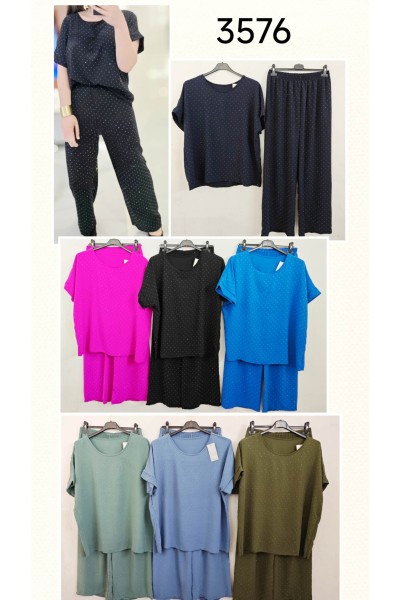 Conjunto blusa y pantalón pata ancha