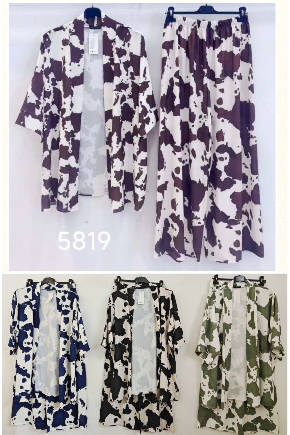 Conjunto chaqueta y pantalón animal print