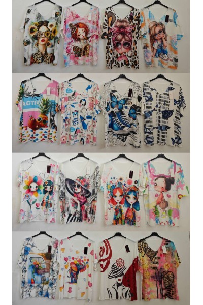 Camiseta estampada por delante
