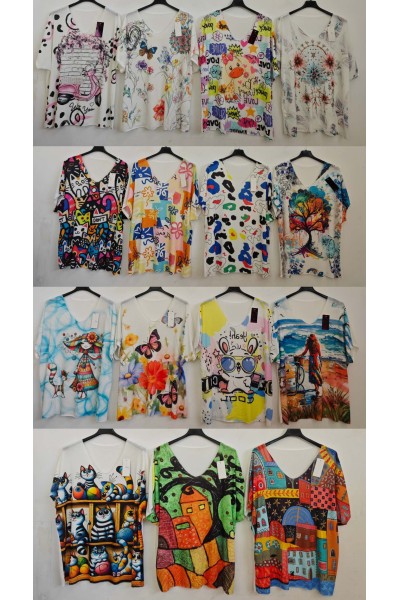 Camiseta estampada por delante