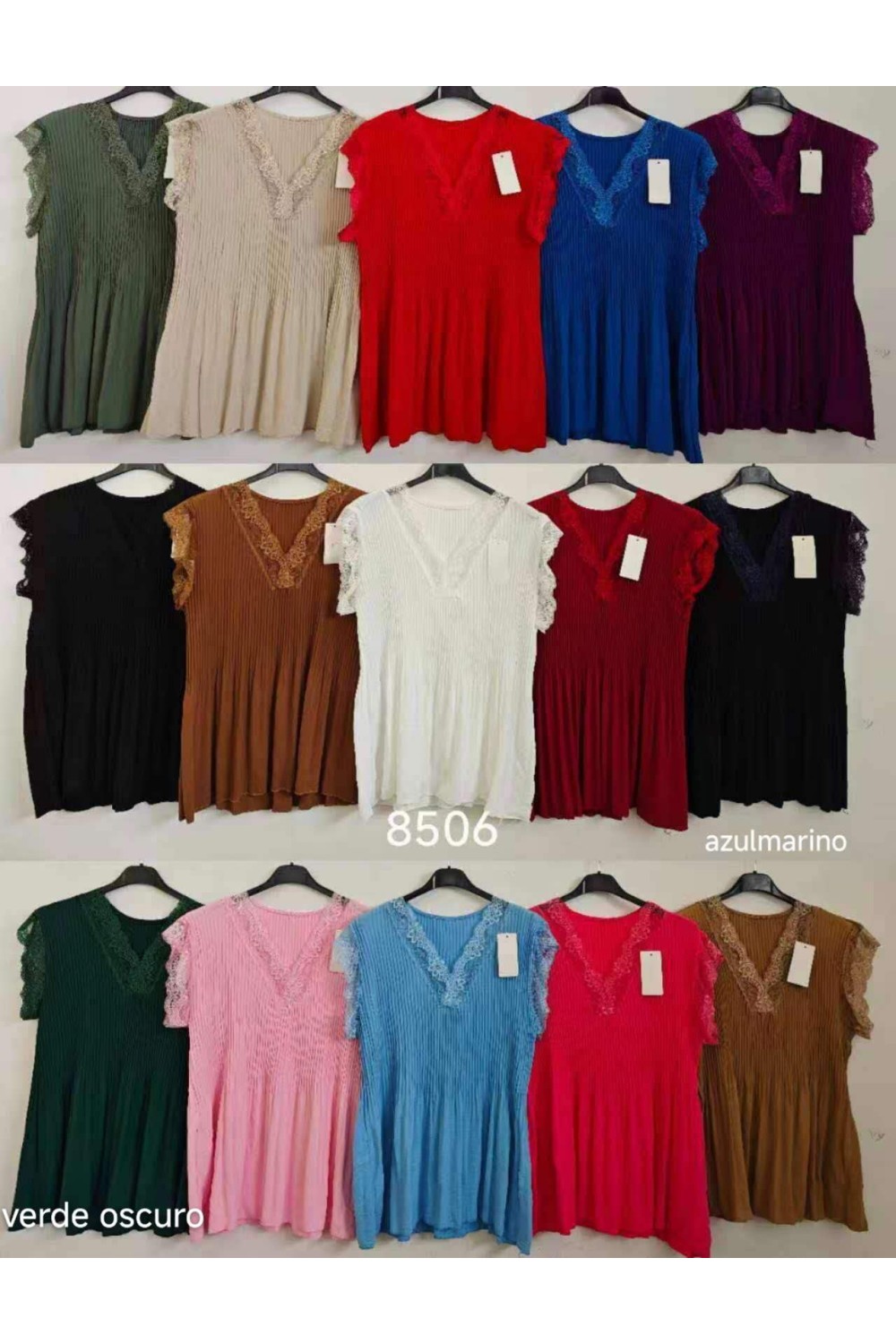 Blusa plisada cuello v