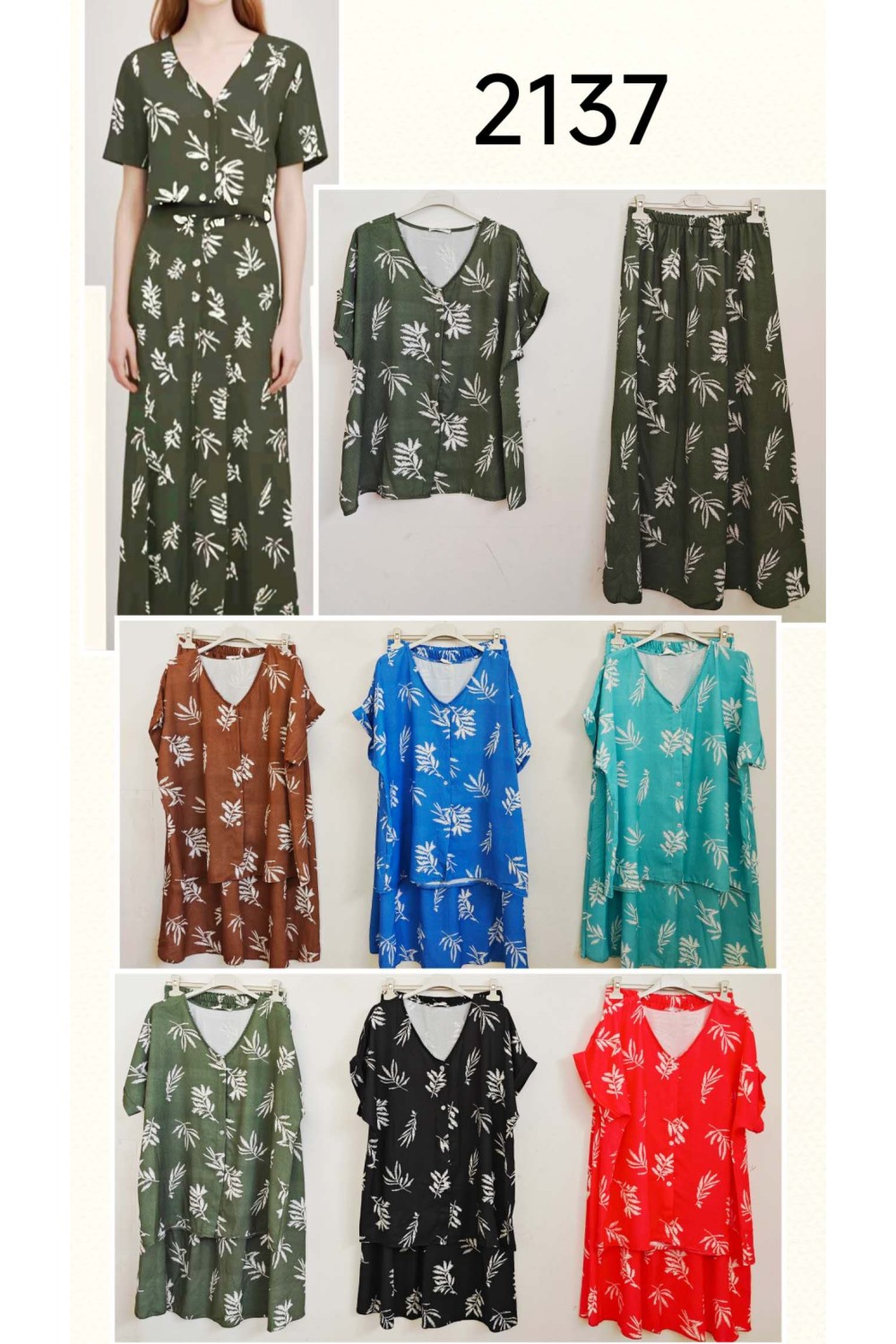 Conjunto de blusa y falda