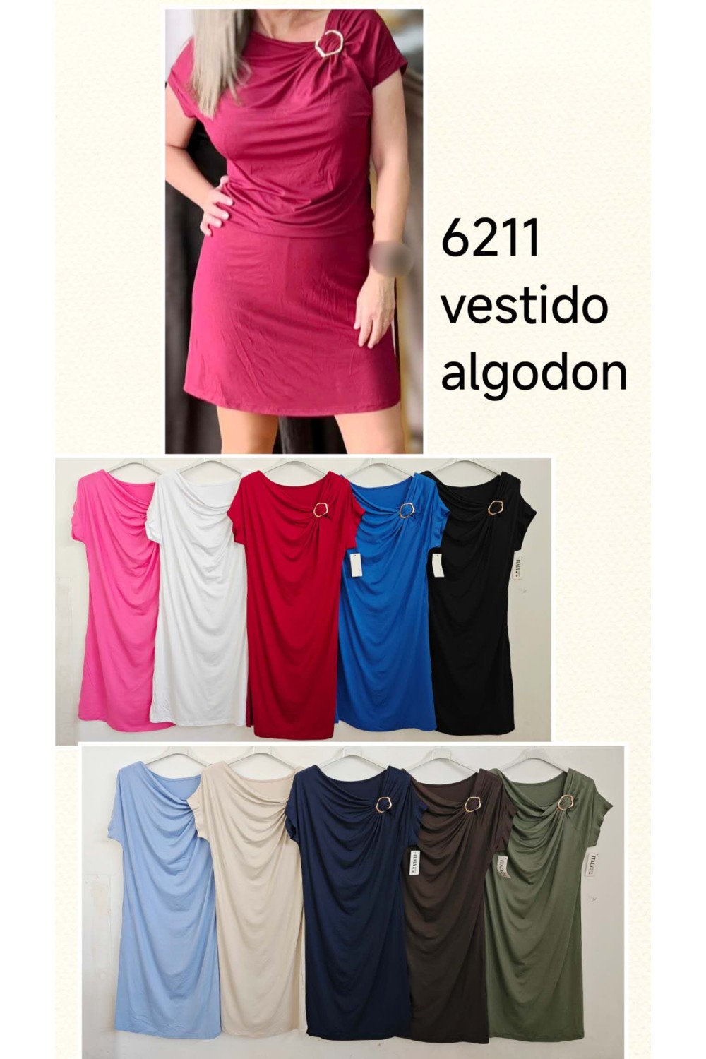 Vestido algodón corto