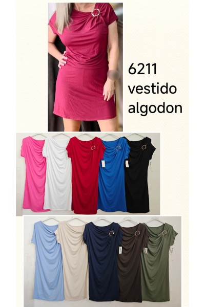 Vestido algodón corto