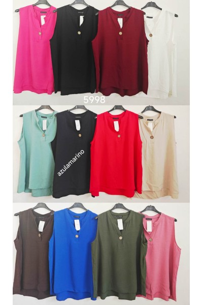 Blusa camisera sin manga
