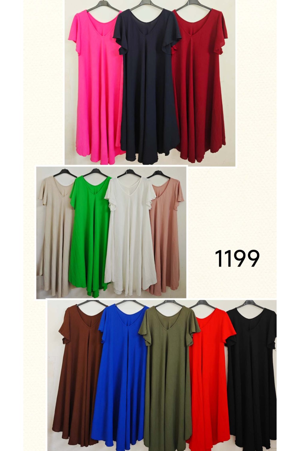 Vestido cuello v
