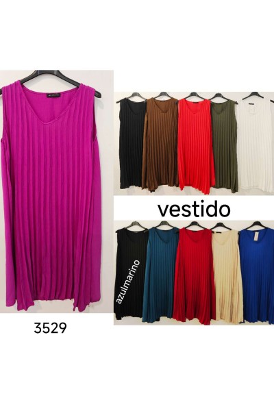Vestido plisado sin mangas