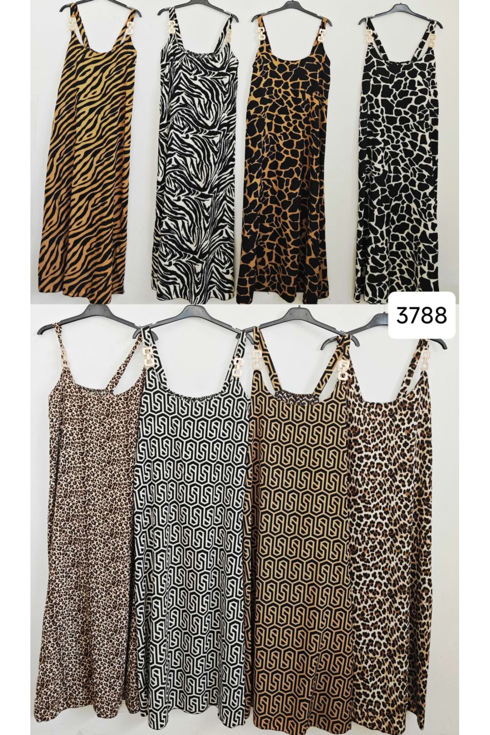 Vestido tirantes animal print