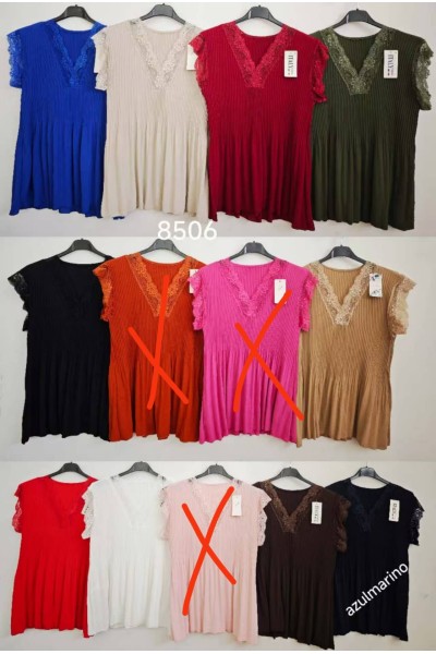 Blusa plisada cuello v