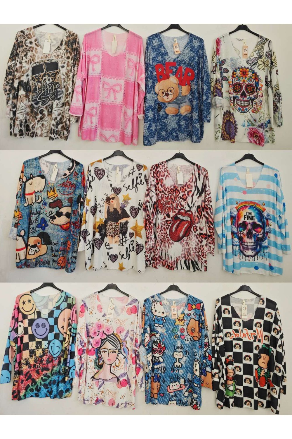 Camiseta manga larga estampada