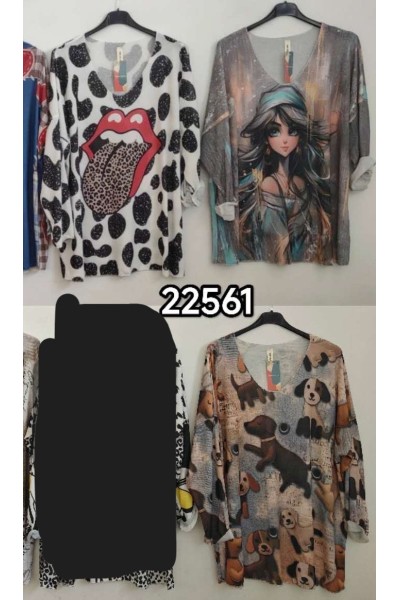 Camiseta manga larga estampada
