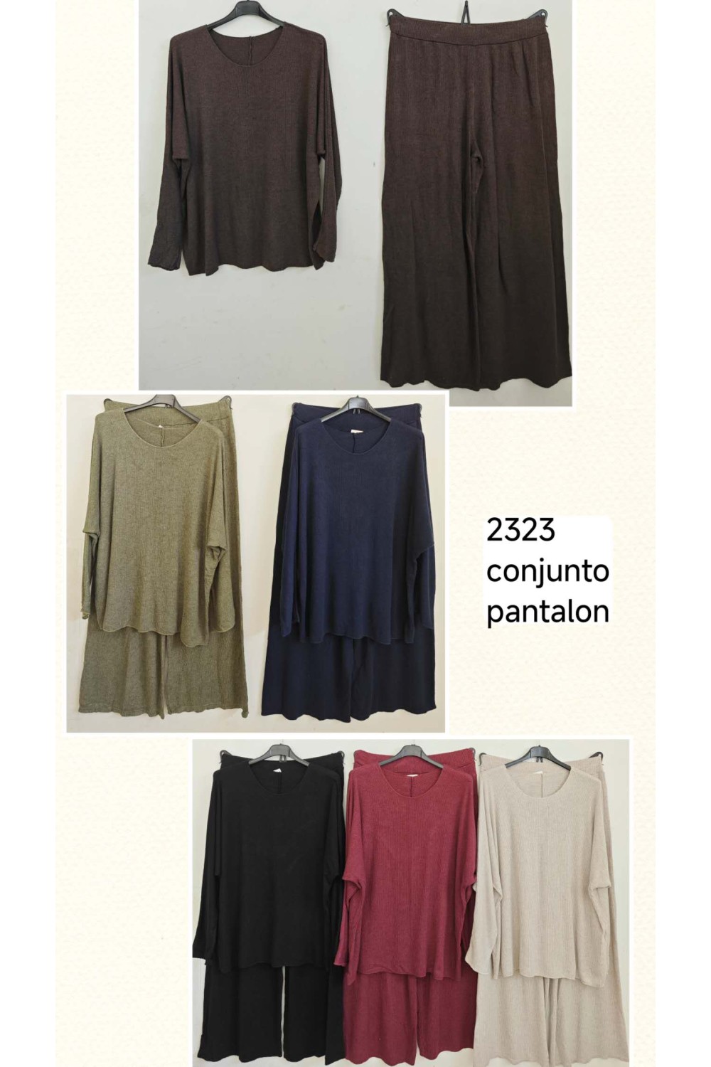 Conjunto de Camiseta y Pantalón punto fino