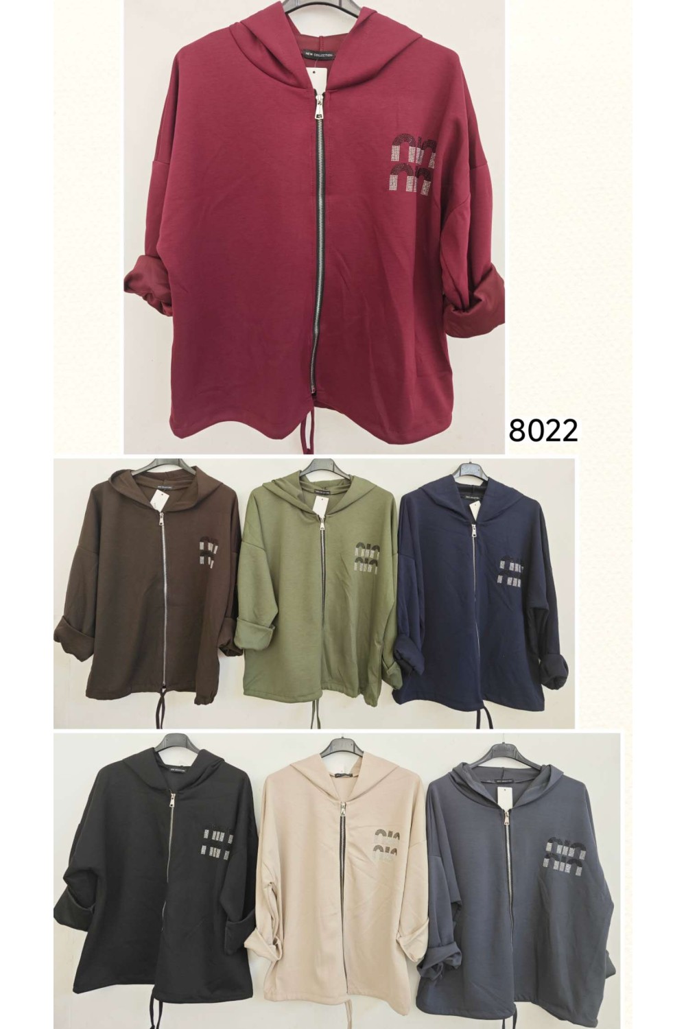 Sudadera capucha cremallera