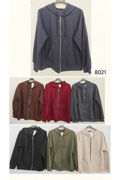 Sudadera capucha cremallera