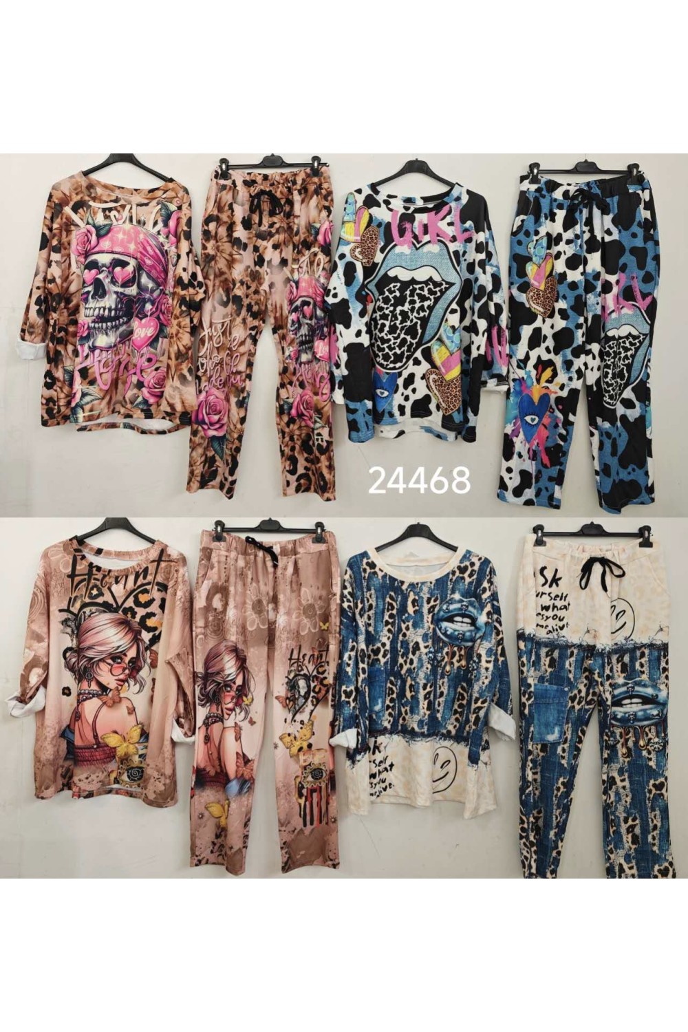 Conjunto sudadera pantalón estampada