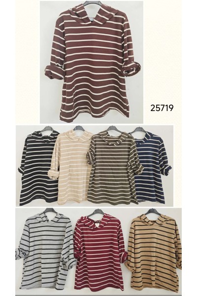 Sudadera capucha rayas