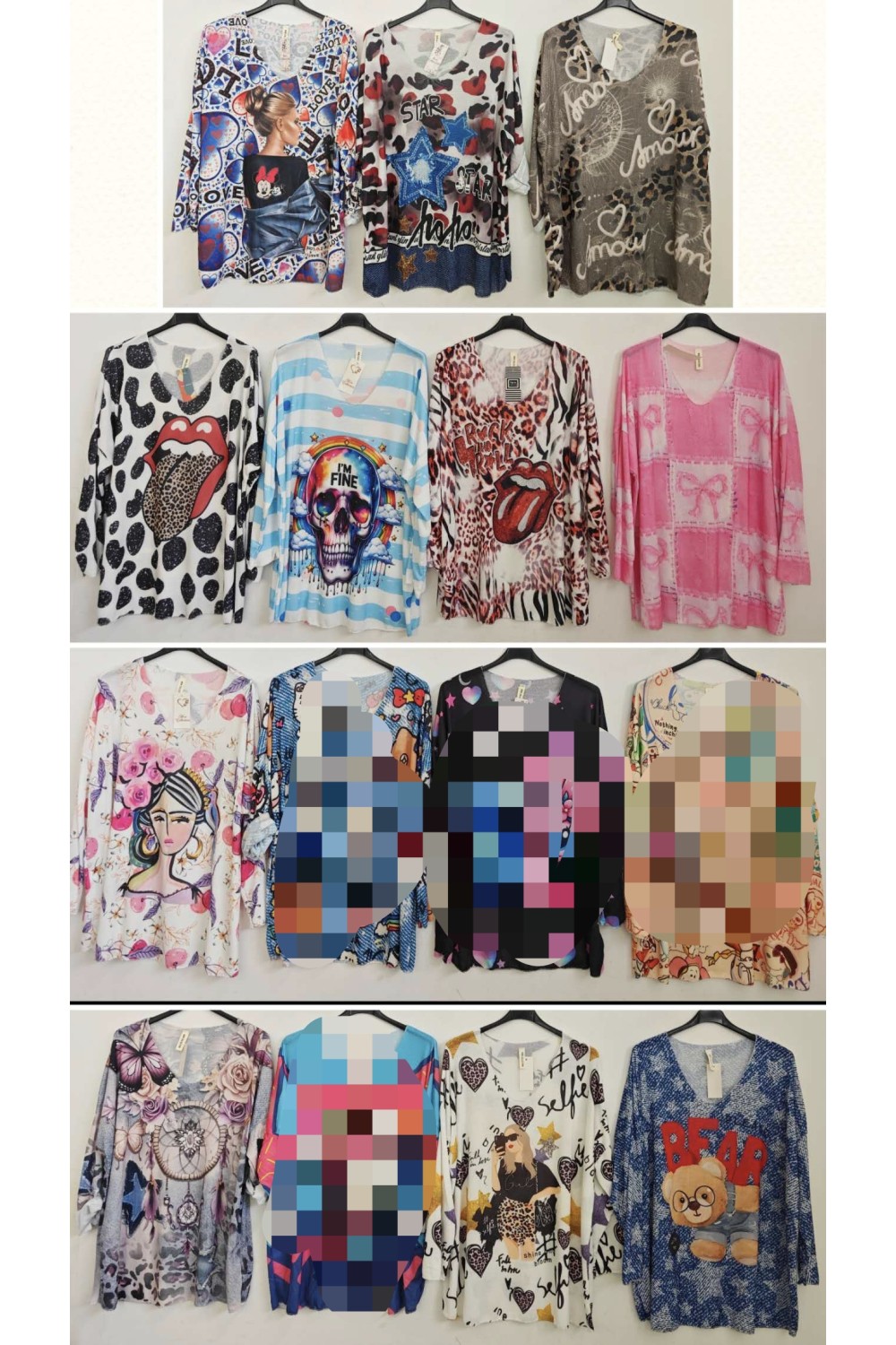 Camiseta manga larga estampada