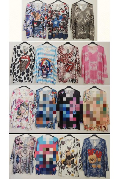 Camiseta manga larga estampada