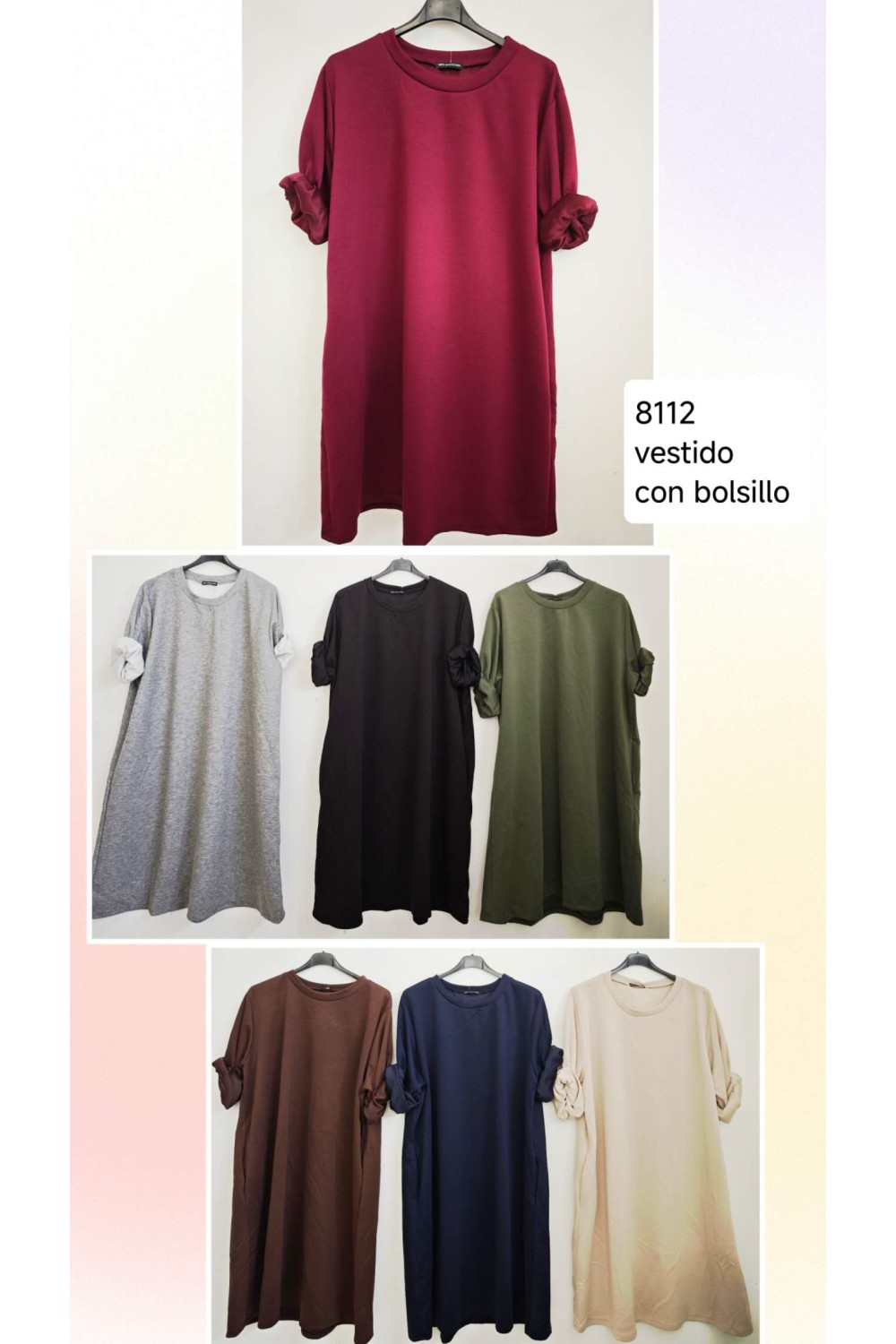 Vestido sudadera con bolsillos