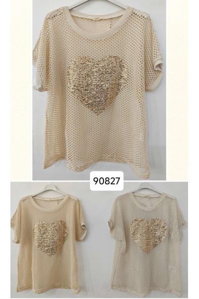 Camiseta calada corazón